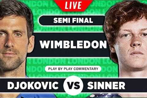 DJOKOVIC vs SINNER | Wimbledon 2023 Semi Final | LIVE Tennis Play-by-Play Stream