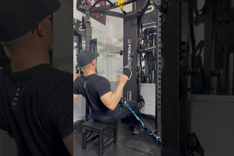 Functional Trainer Pulldown Hack #homegym #garagegym