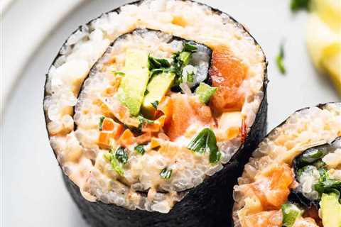 Simple Salmon Sushi Burrito